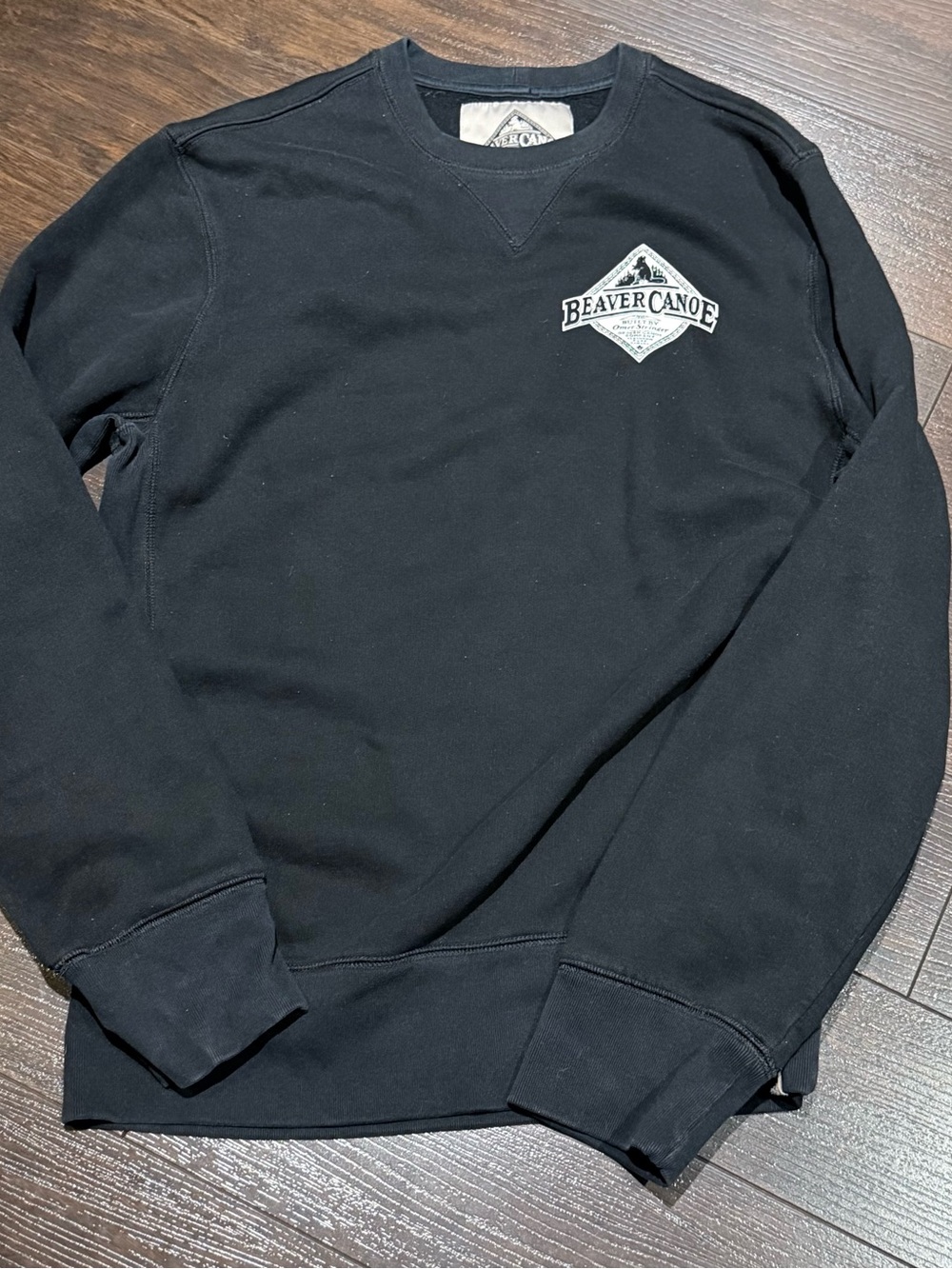 Vintage Beaver Canoe Pullover Crewneck Men’s Size Small Black Sweater Canadian
